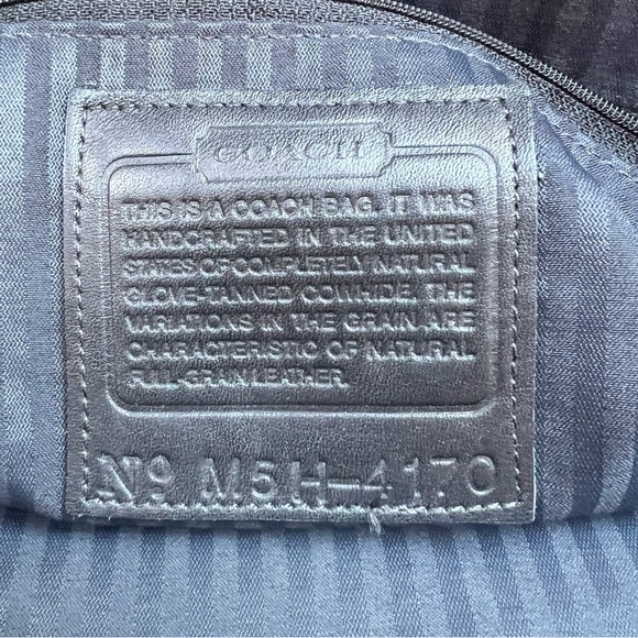 SOLD ❌ Coach Vintage 4170 Black 100% Leather 1995 Shopper Flap Tote Shoulder Bag - Picture 3 of 12